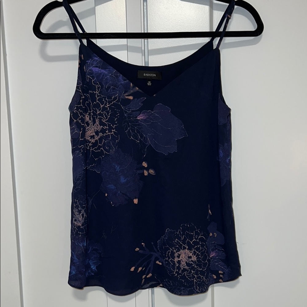ARITZIA Babaton Everly Camisole - Navy Floral - Size XXS